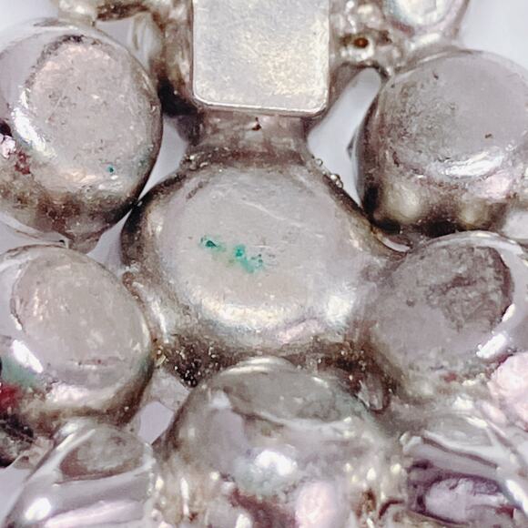 VTG 1950s Earrings Mid Century Rhinestone Starburst Snowflake Clip On Cocktail - Picture 8 of 10